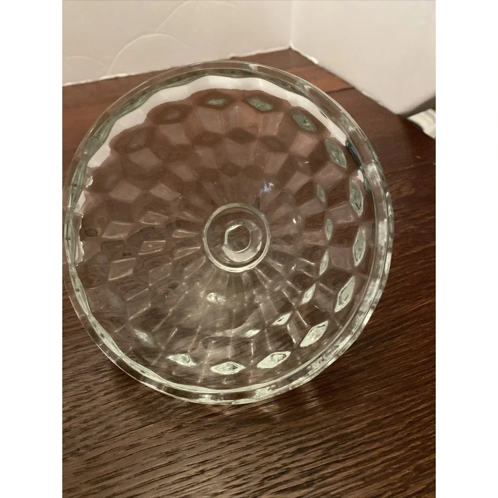 Vintage Homco‎ American Cube Pattern Pedestal Candy Dish With Lid